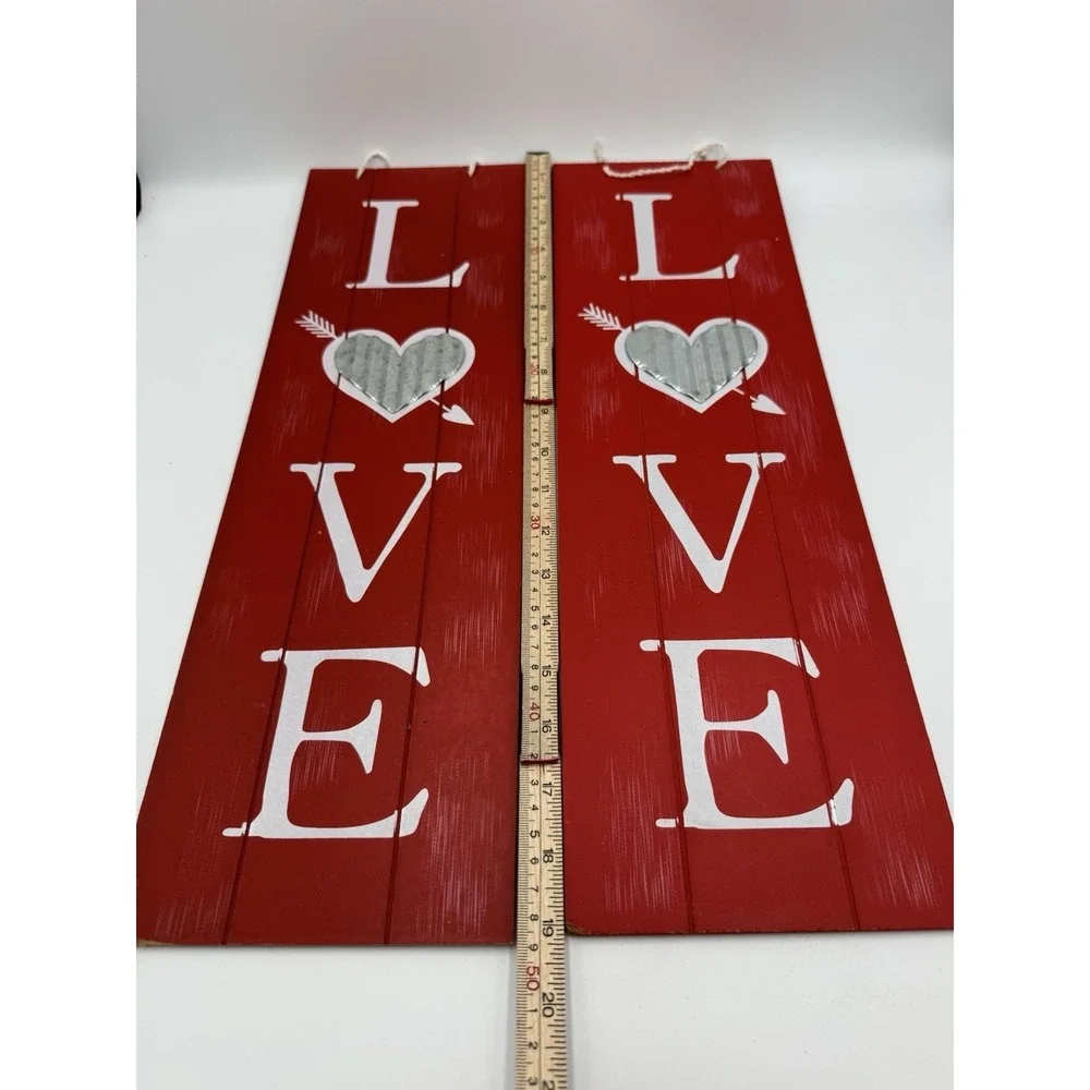 Valentine's Day Heart Door Decor Wall Hanging Sign 6